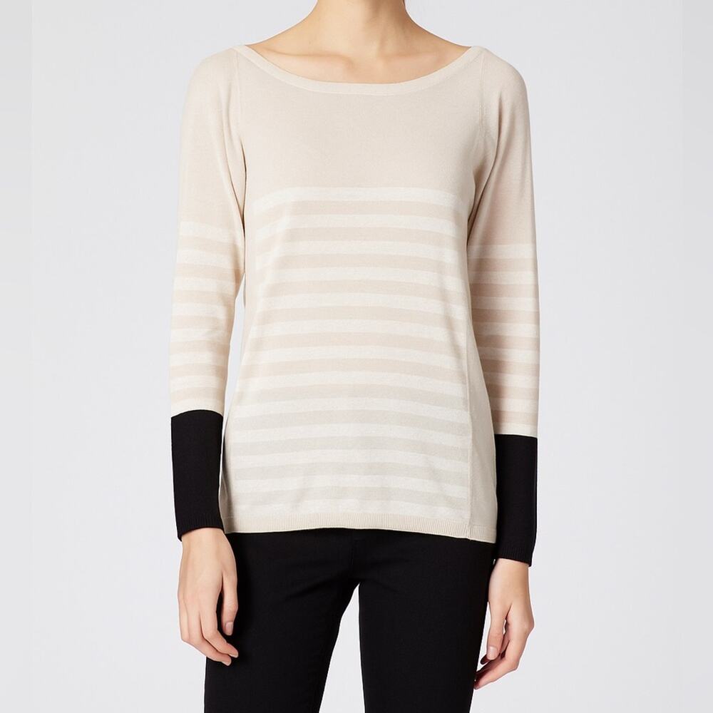 M. PATMOS Cotton Striped Lightweight Sweater Blouse M